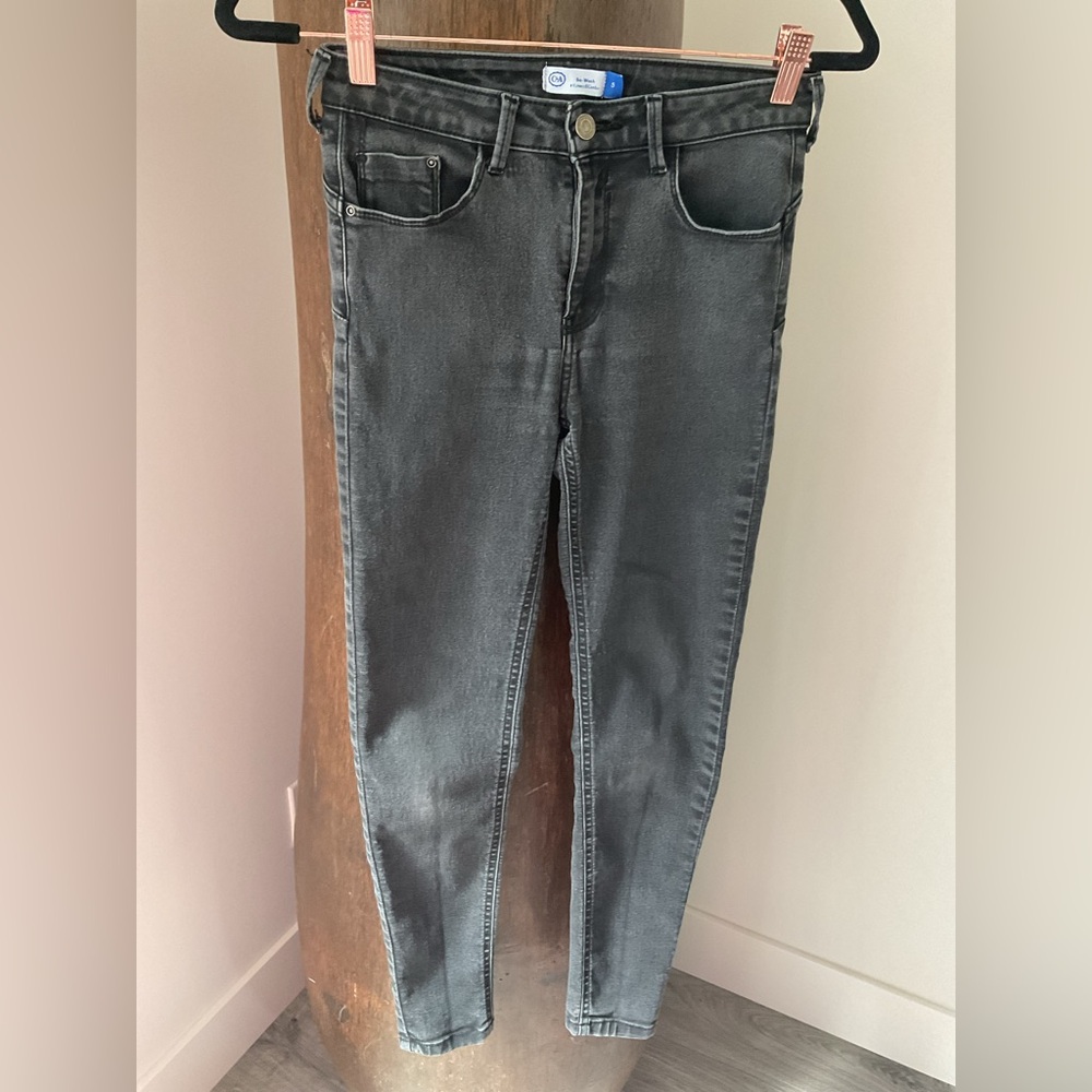 C&A Bio Wash Skinny Ankle Mid Rise Black Women's Jeans